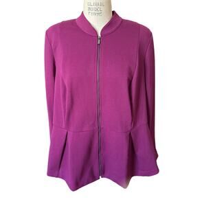NWT Lane Bryant Zip Up Blazer in Bright Fuschia Size 20